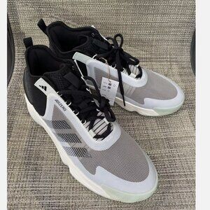 adidas Adizero Select Sesame White Green Black Basketball Shoes IE9265 Sz 14/15